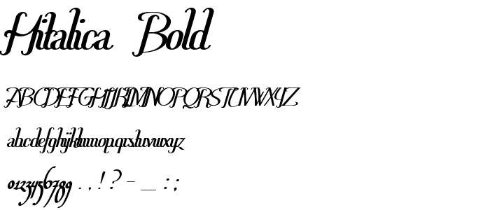 Hitalica  Bold font